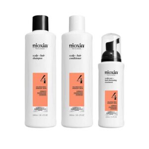 Kit System 4 Para Cabello Teñido Nioxin Champú 300ml Acondicionador 300ml Serum 100ml